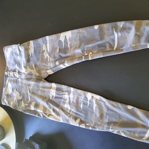 Freddy Camouflage Ankle Pants - Gray and Cream